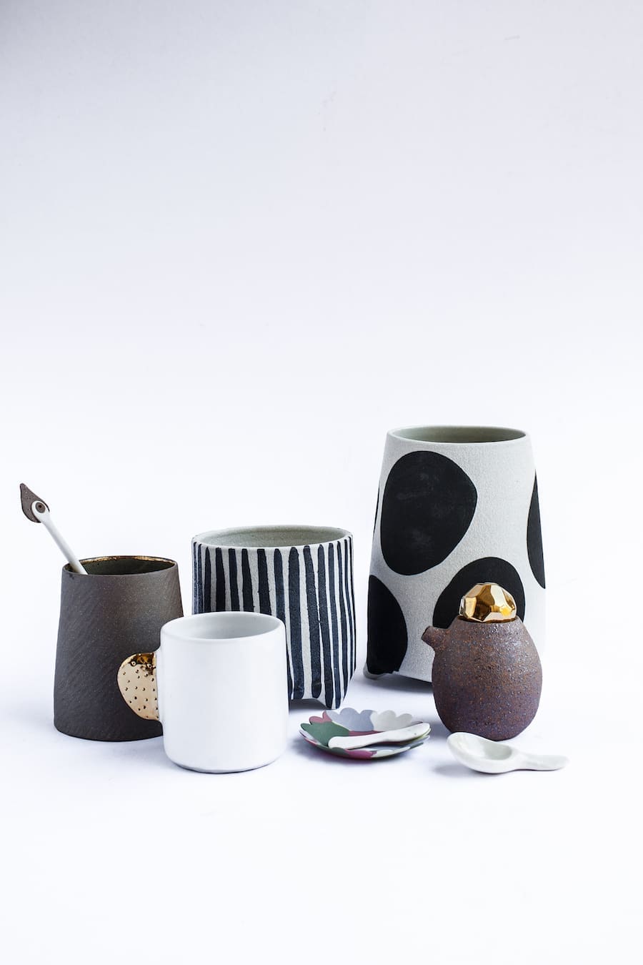 Bridget Bodenham ceramics with gold glazing