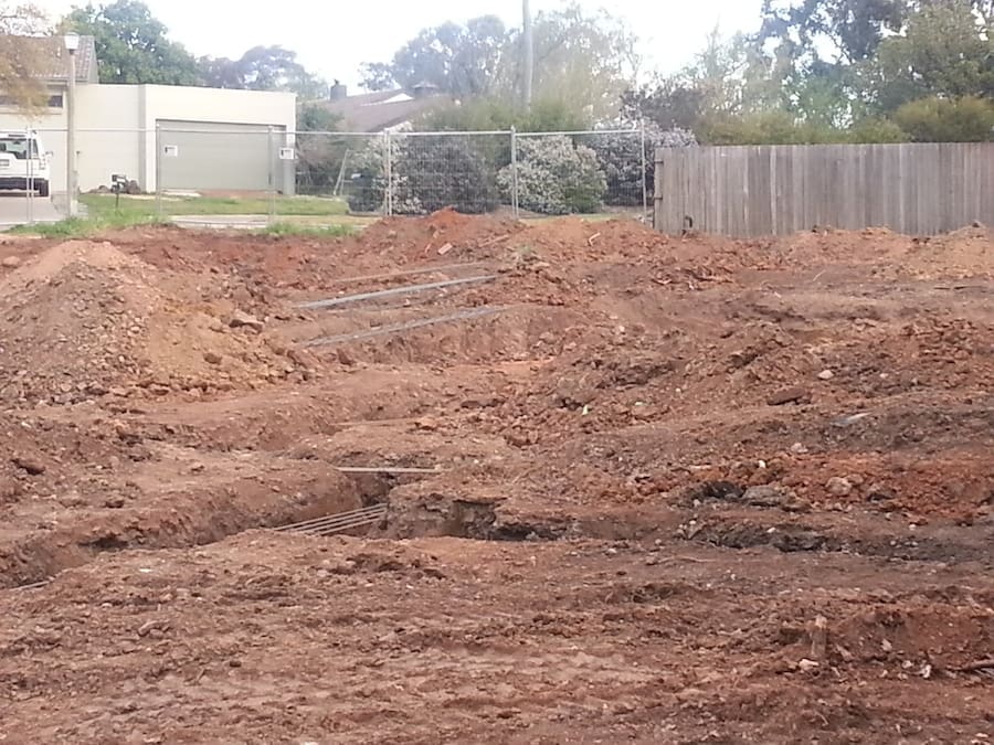 House footings dug