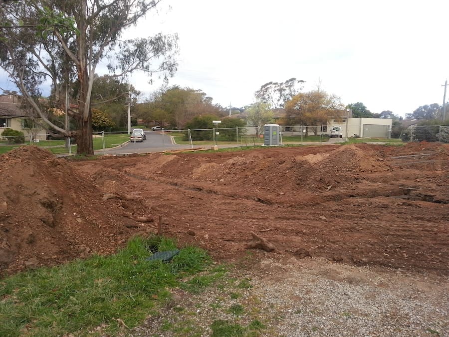 House footings dug