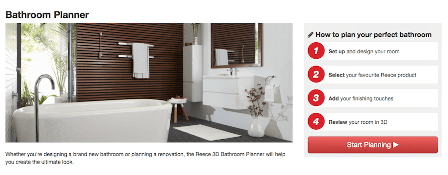 Reece 3D bathroom planner