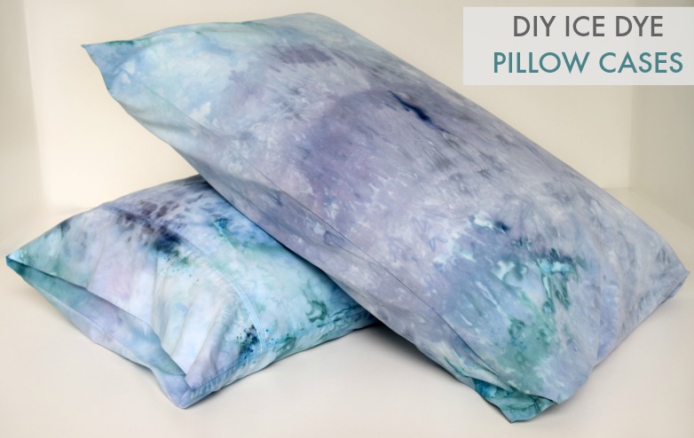 DIY Ice Dye pillow cases
