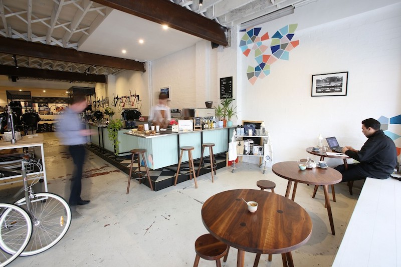 À Bloc bicycle shop and Clement Coffee café