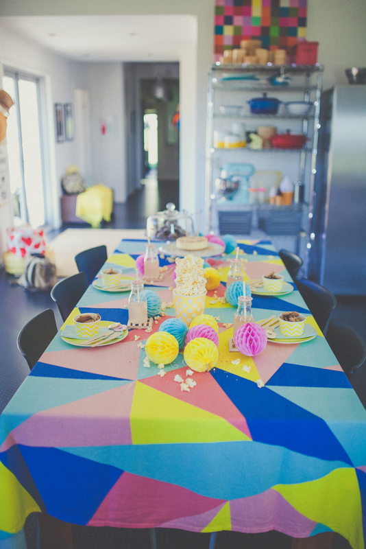 Colourful dining setting