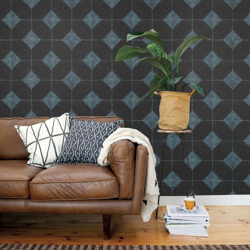 Tile look wallpaper These Walls by Sara Hingle