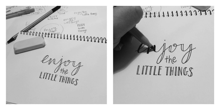 Fill in hand lettering