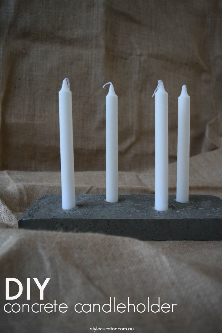 DIY concrete candleholder