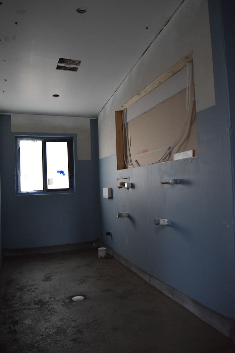 Ensuite construction update