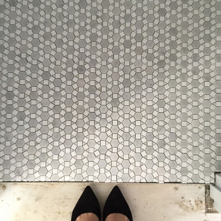 Powder room flooring