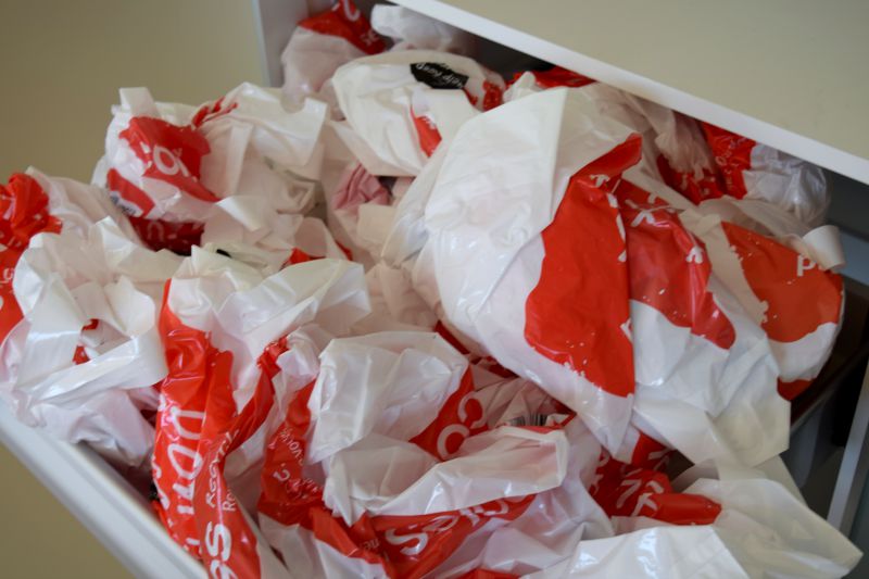 Bulky plastic bags wasting space in my pantry