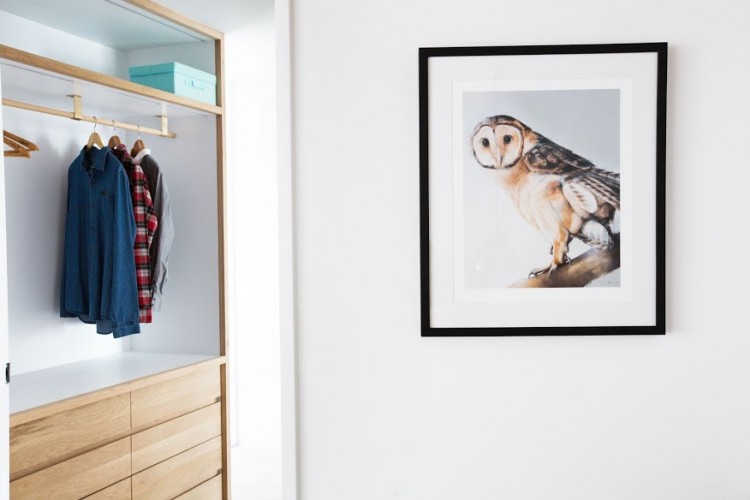 Owl artwork and wardrobe