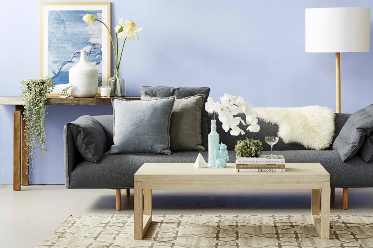 Lavender blue living room styling basics
