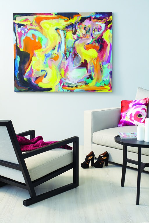Bold artwork in living room styling basics