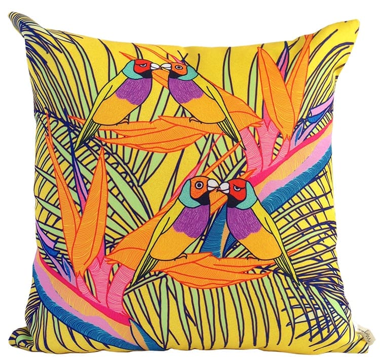 Bird of paradise cushion Megan Isabella cushion