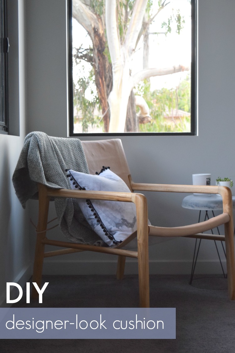 DIY no-zip designer-look cushion