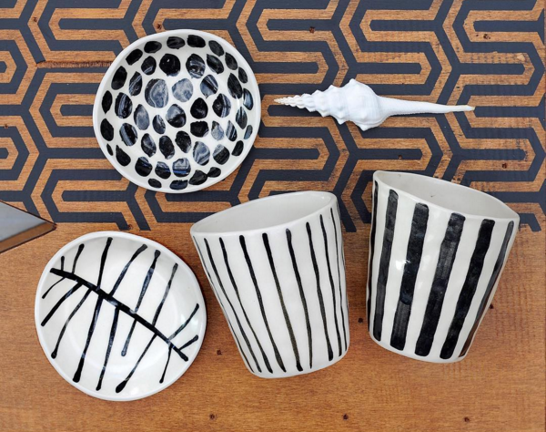 Black and white ceramics