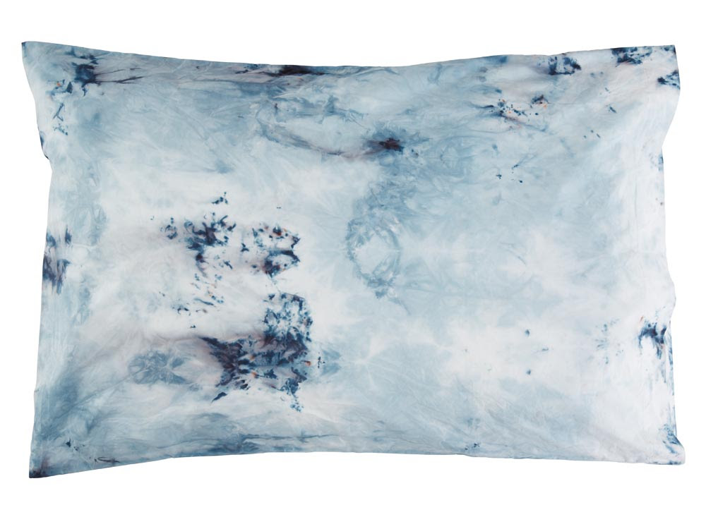 Indigo marble pillow by Lumiere Art & Co