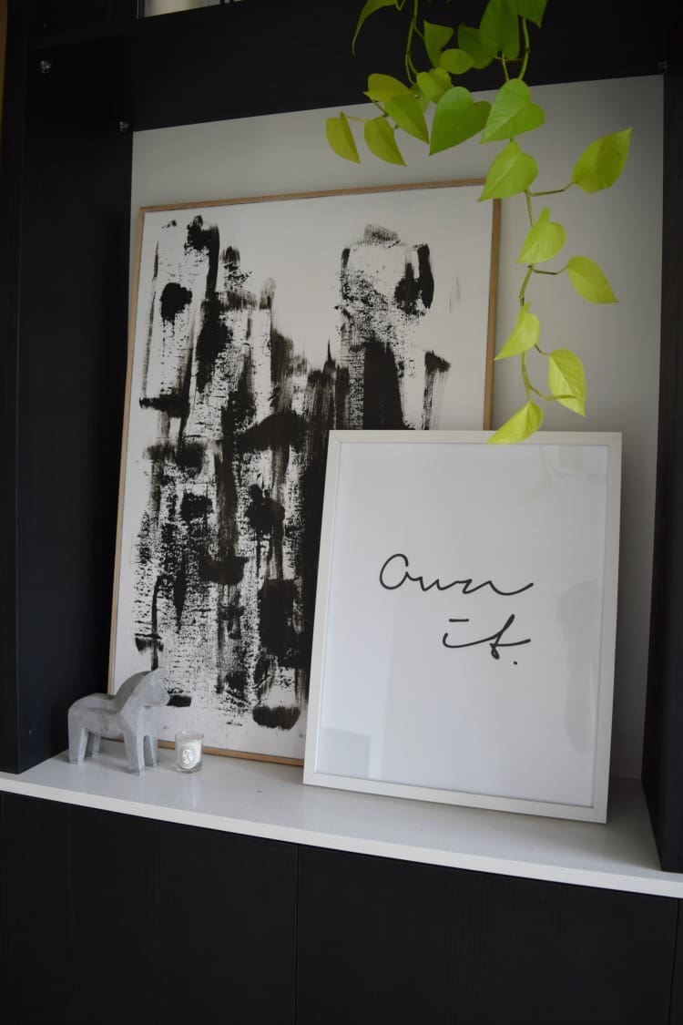 DIY minimalist black and white artwork