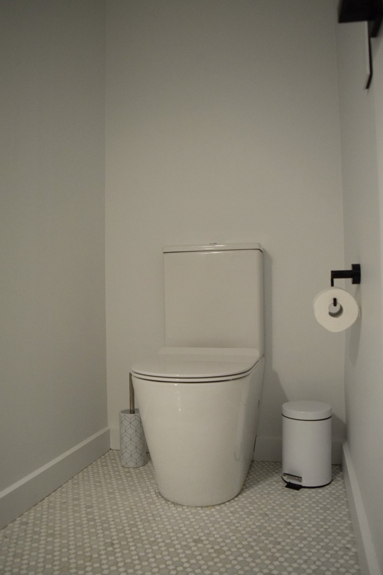 Toilet in powder room