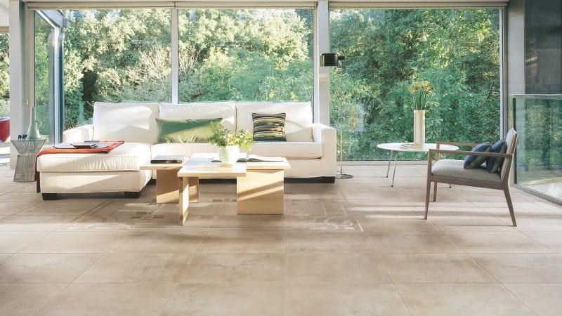 Concrete look tile