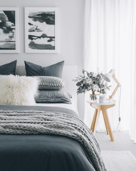 Side table guest bedroom