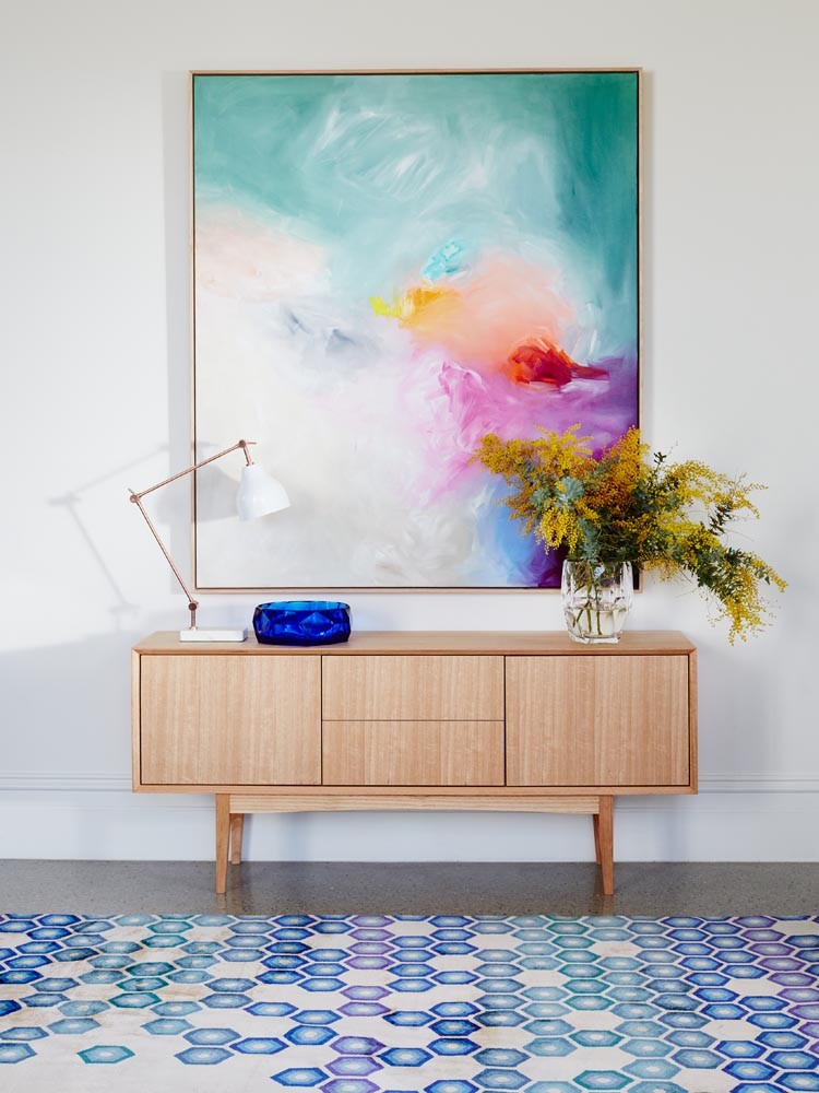 Sideboard and artwork