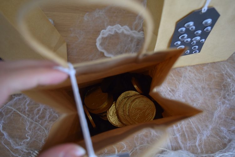 Gold coin party bag