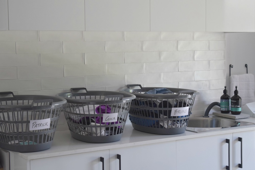 Laundry sorting system decluttering