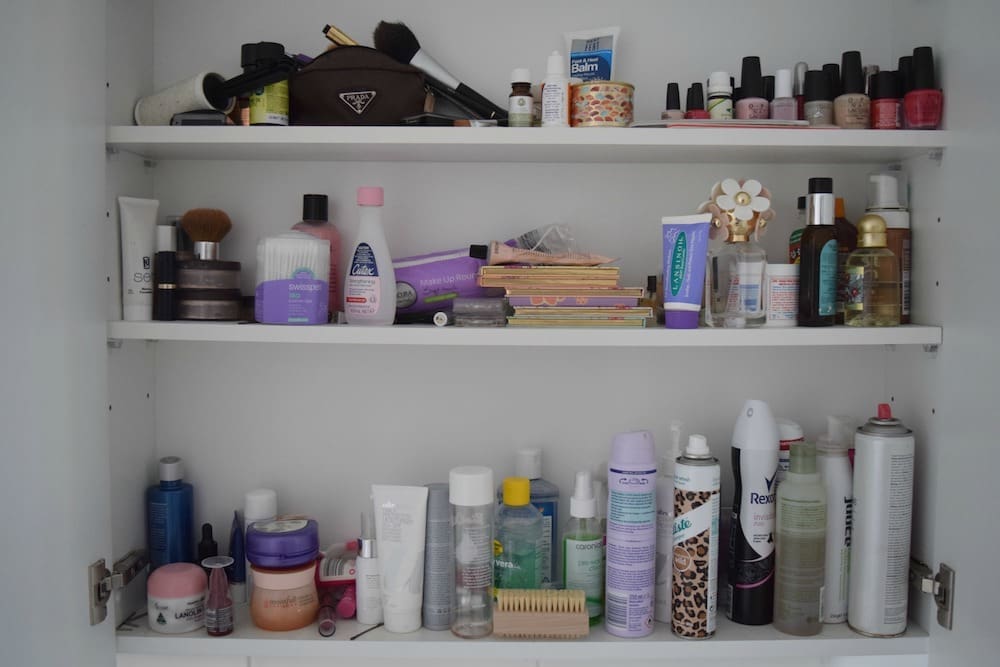 Bathroom cupboard before