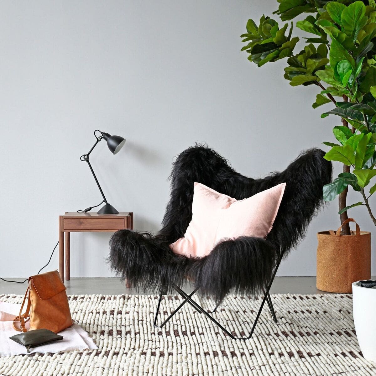 Sheepskin discount butterfly chair