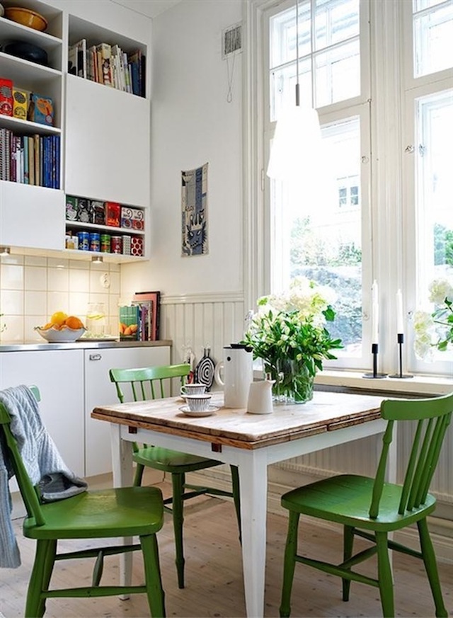 Green kitchen chairs