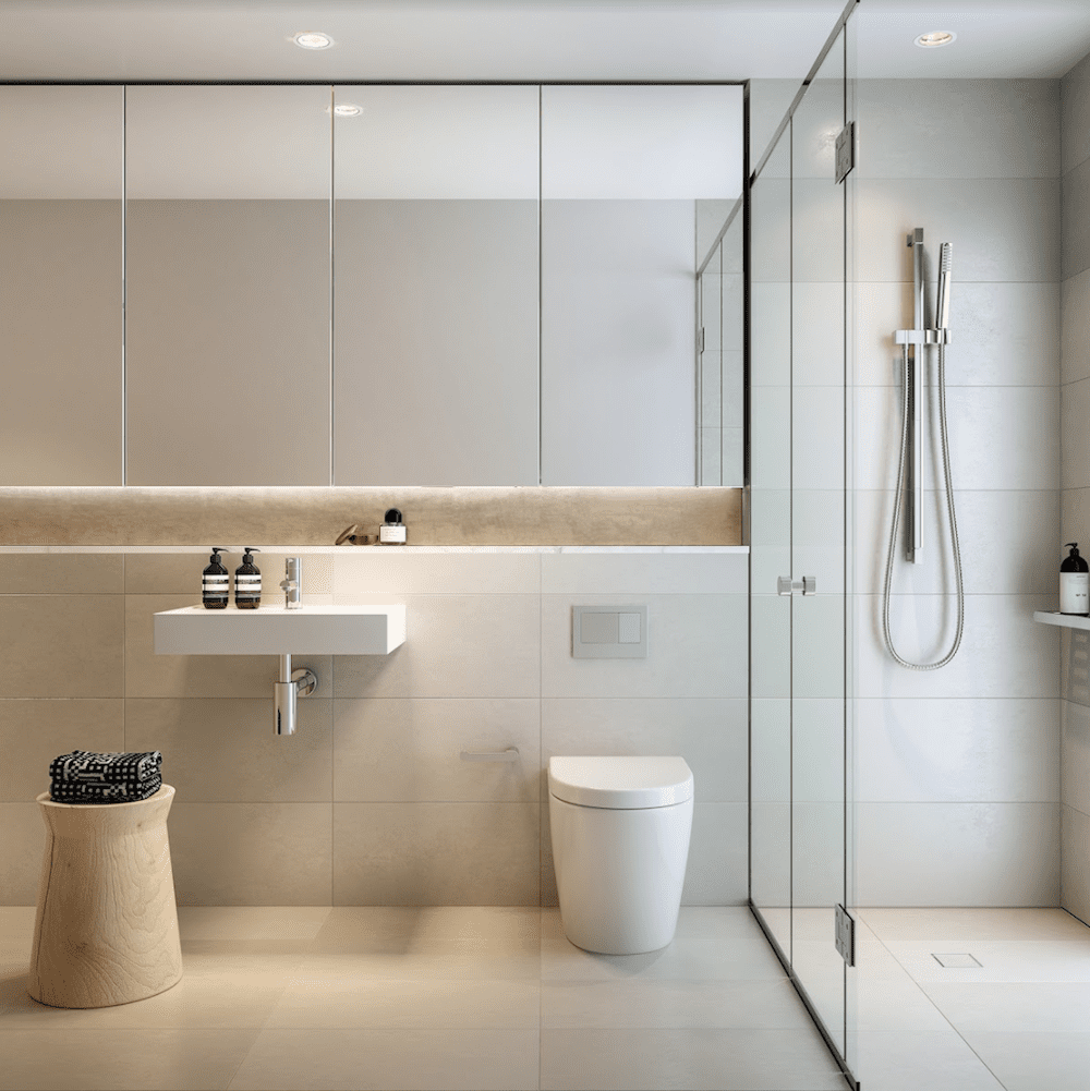 Clean line bathroom West Village Brisbane