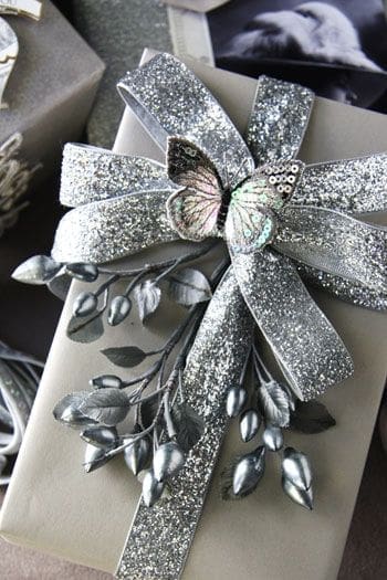 Glitter gift wrap