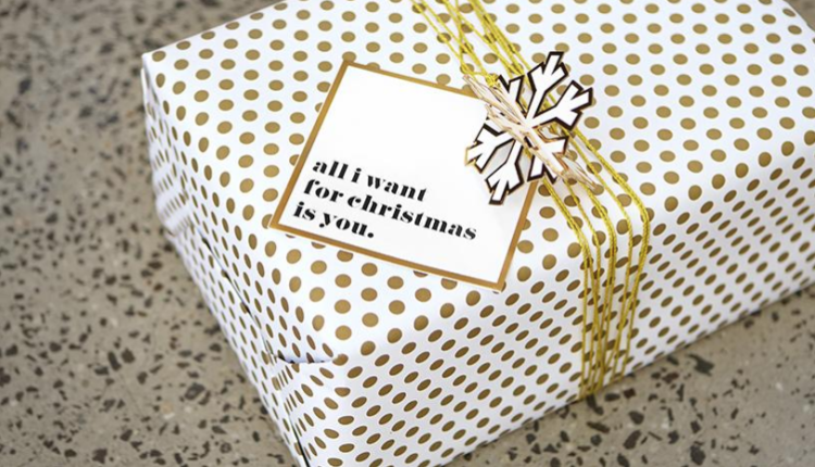 Gold gift wrap