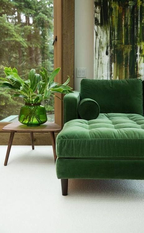 Green sofa