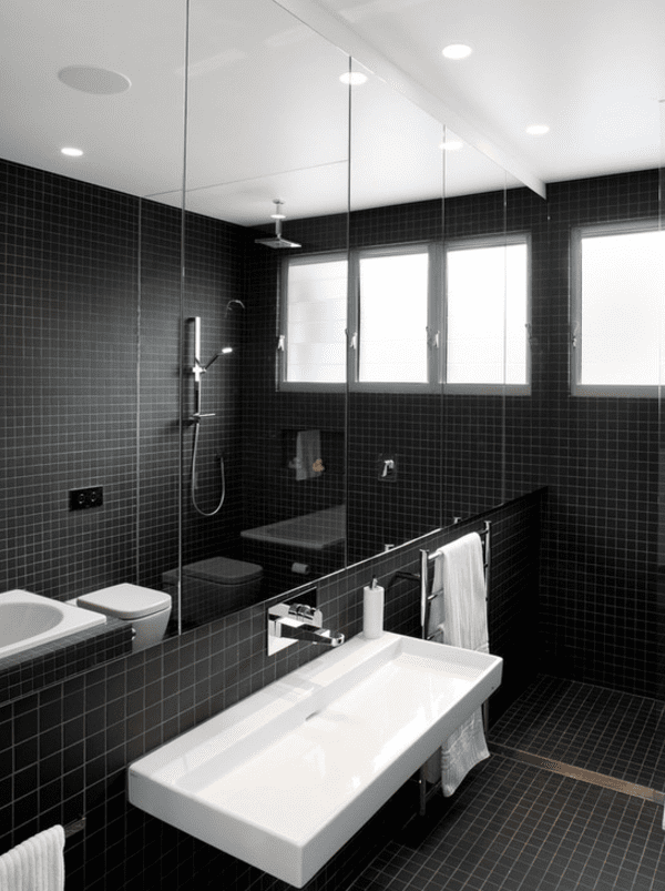 Bathrooms that don't use white tiles