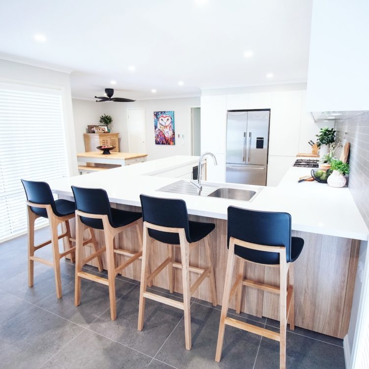 Kitchen and bathroom envy in Shelley's newly renovated home