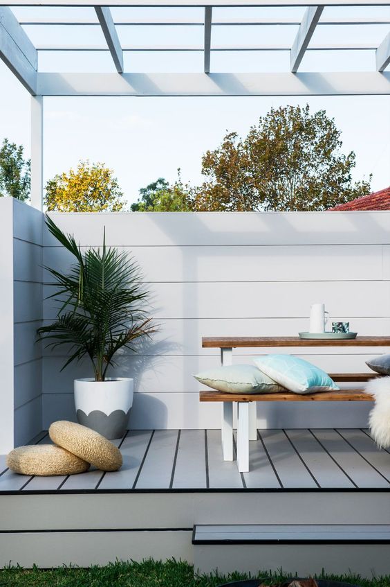 Modern Australian dining area Outdoor dining space
