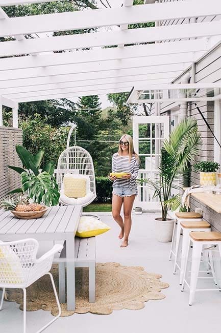 Outdoor dining space