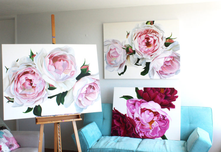 Collection of floral artwork
