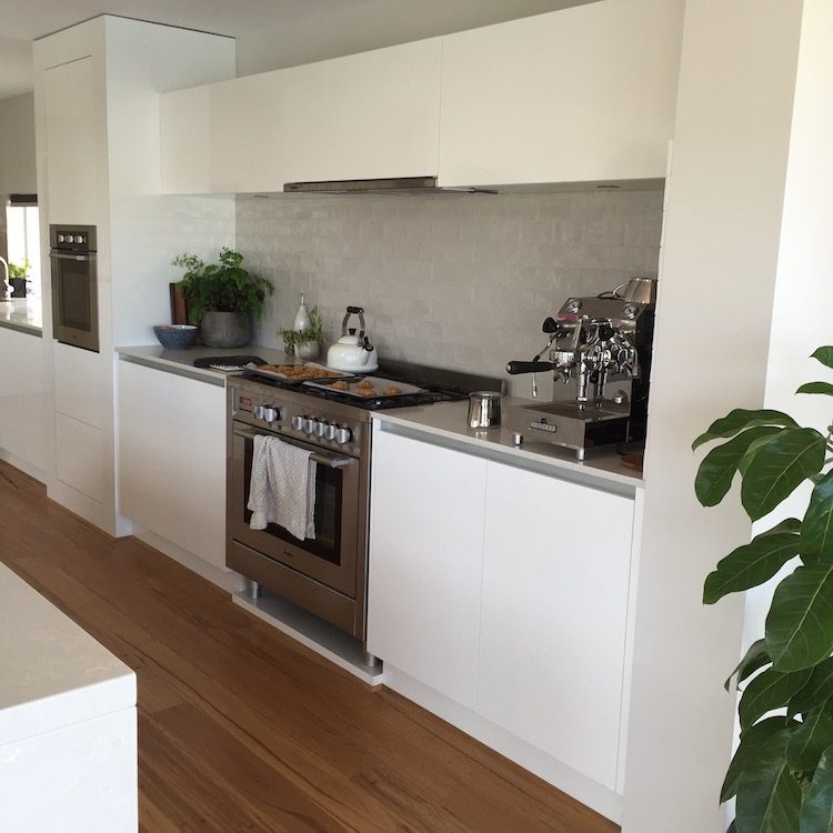 Kitchen bench waterfront house