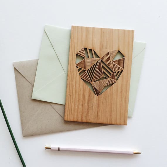 Wood heart card by Cardtorial