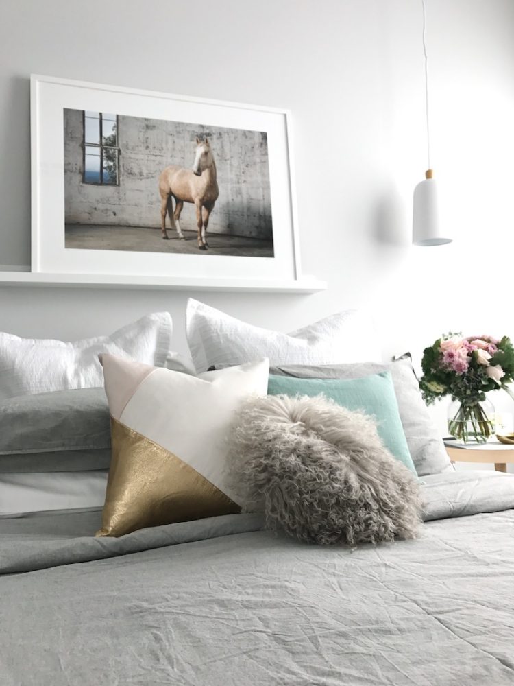 Contemporary relaxed luxe bedroom styling