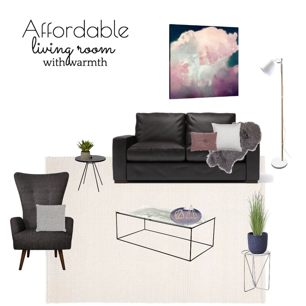 Affordable living room mood board