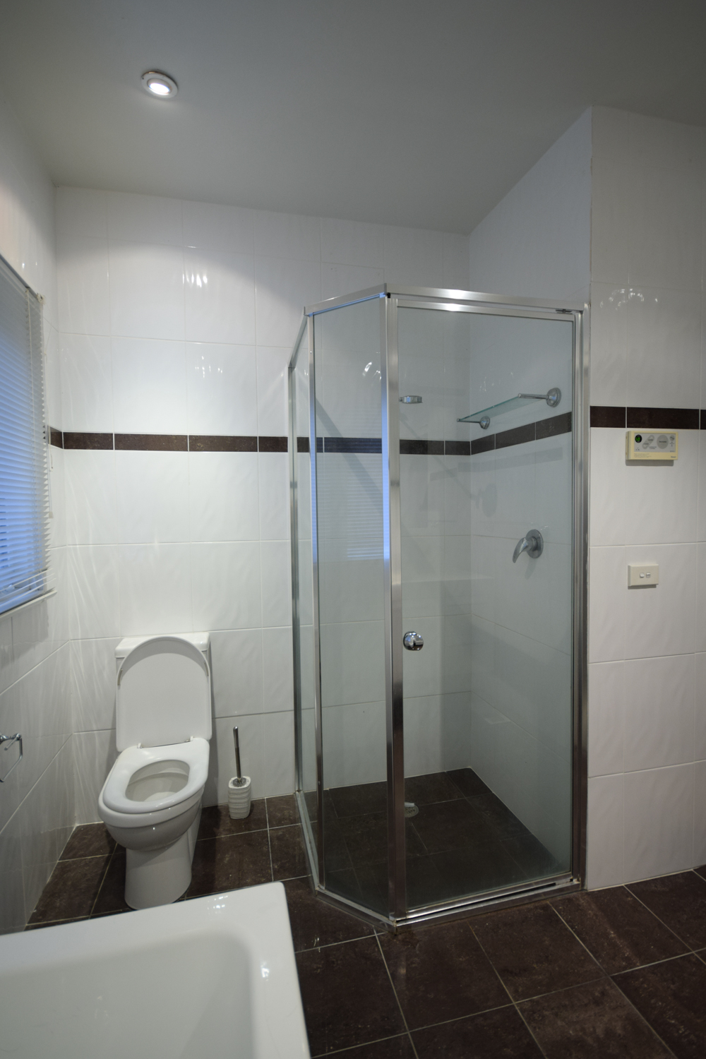 Previous shower and toilet