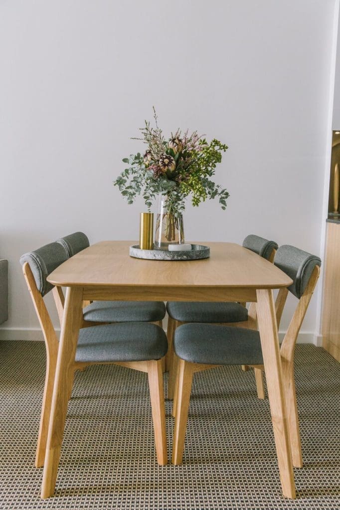 Dining space after