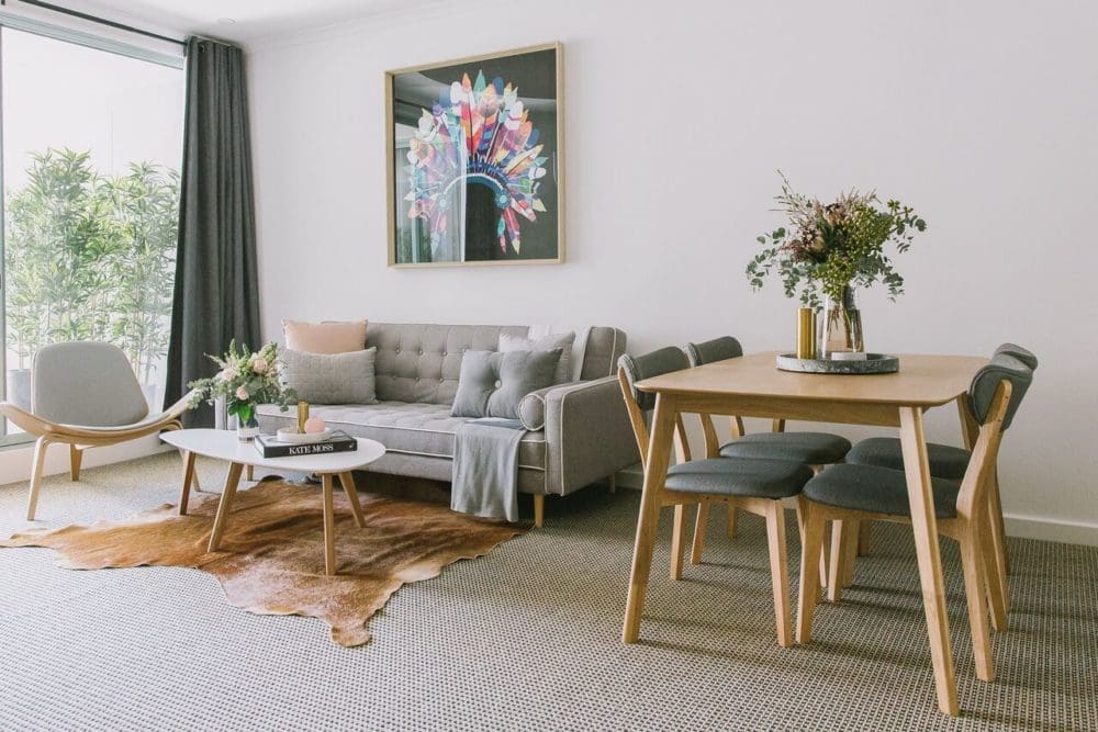 New open plan living/dining room