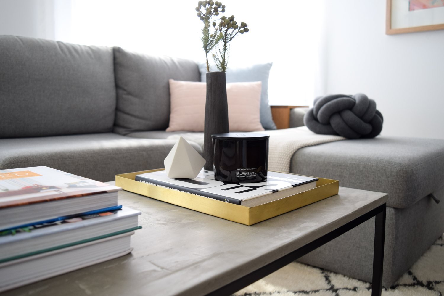 Kmart hack coffee table: Cheap veneer to luxe concrete top ...