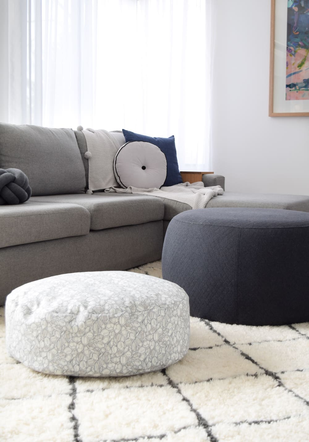 Kmart 2024 grey cushion