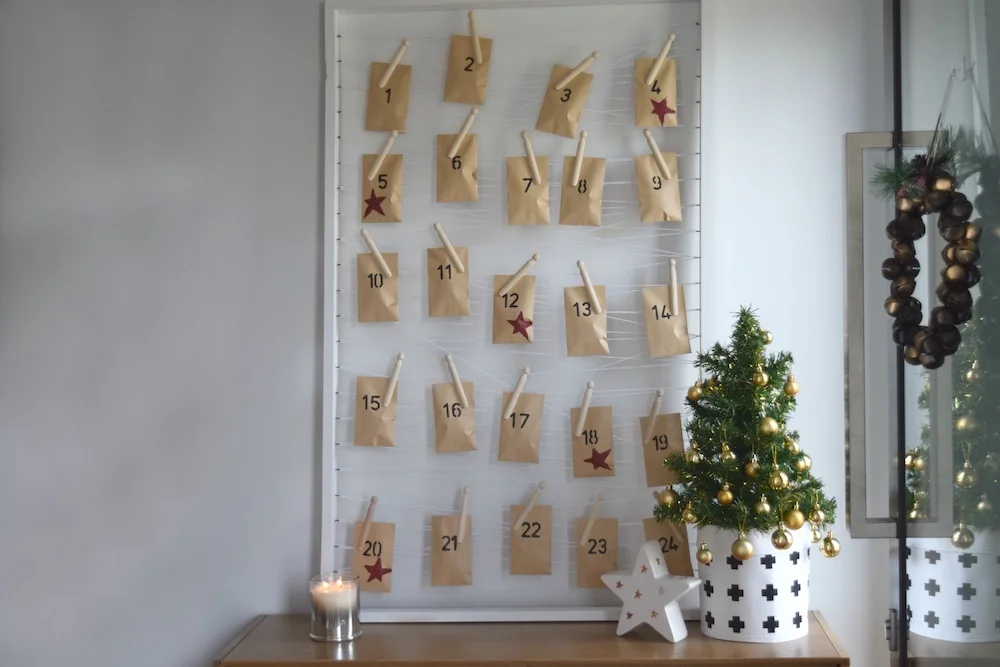 DIY advent calendar with stars