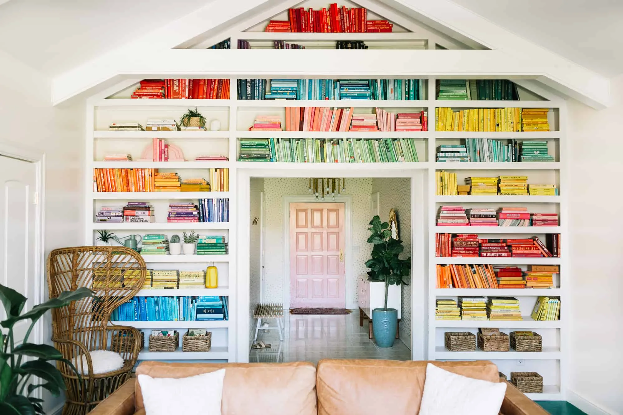 Colour coordinated home libraries